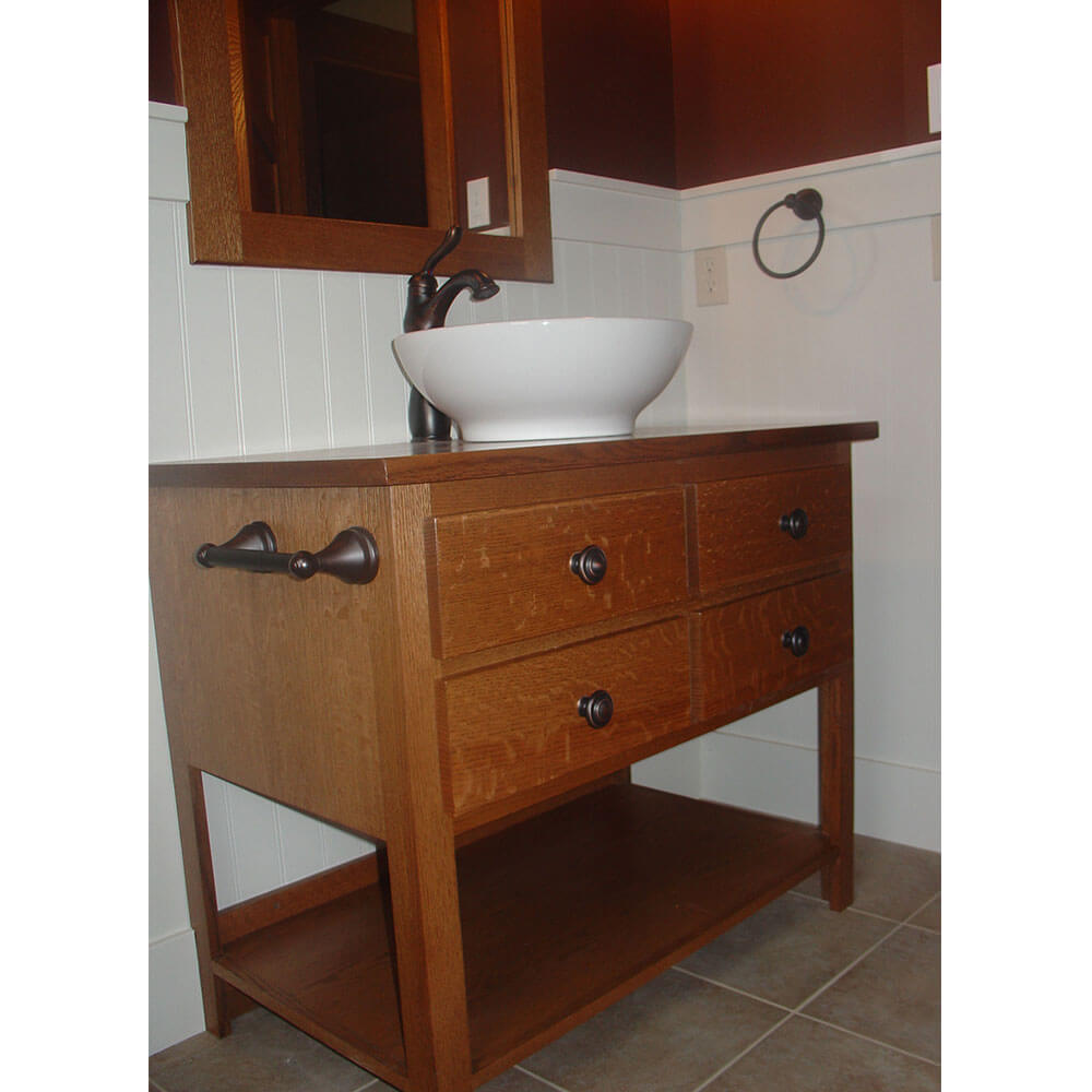 White bowl shaped sink